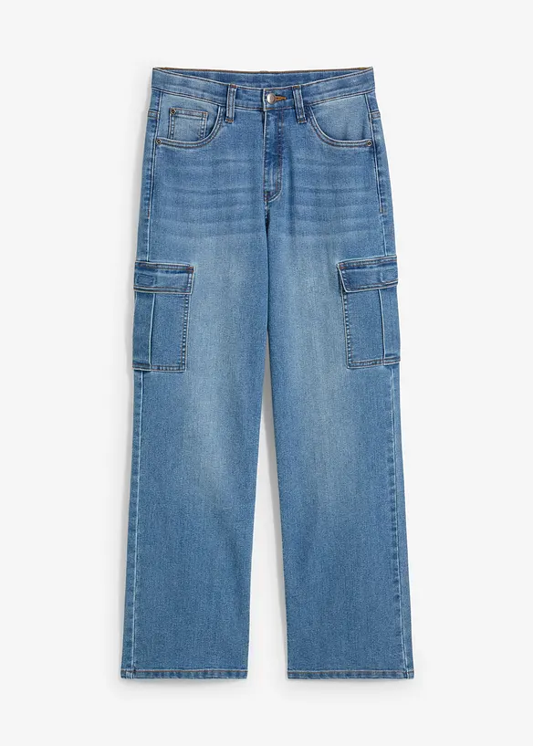 Jeans loose fit elasticizzati con vita regolabile, straight, bonprix