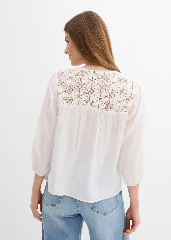 Blusa in misto viscosa fluido, bonprix