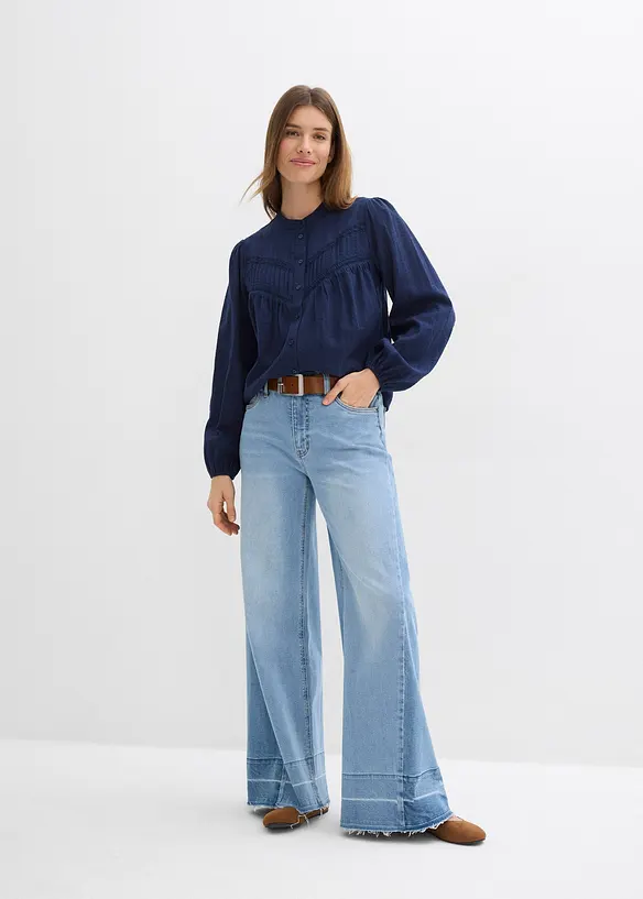 Blusa in cotone ricamato, bonprix