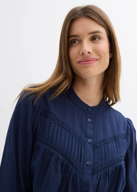 Blusa in cotone ricamato, bonprix