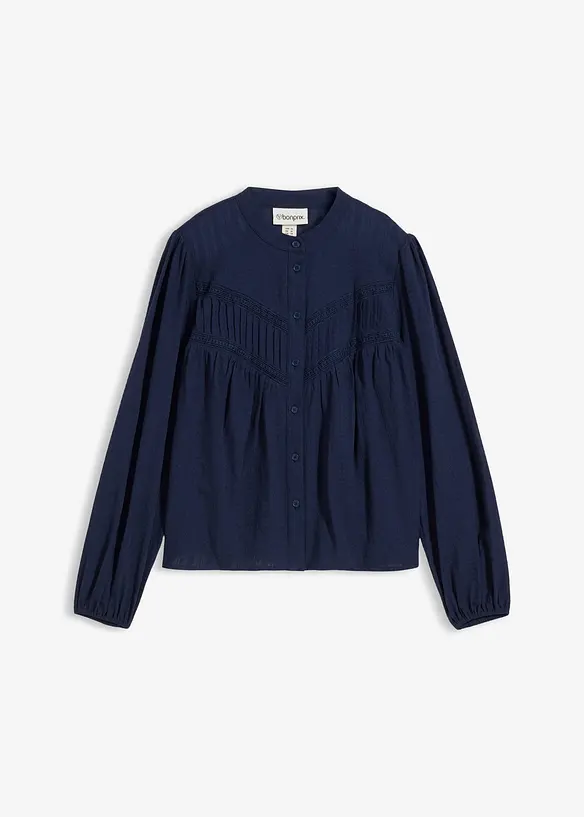 Blusa in cotone ricamato, bonprix