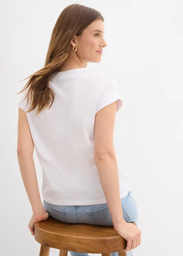 T-shirt in puro cotone, bonprix