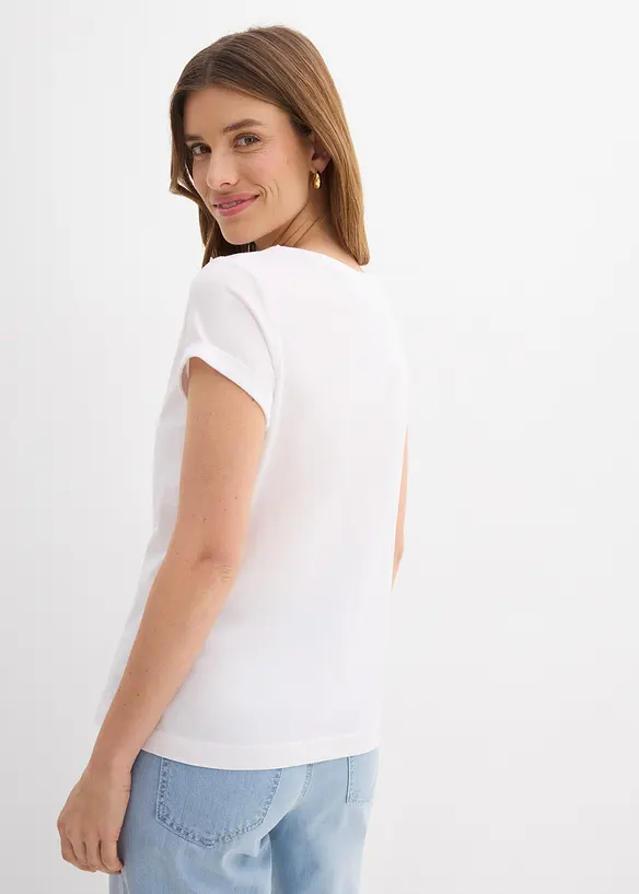 T-shirt in puro cotone, bonprix