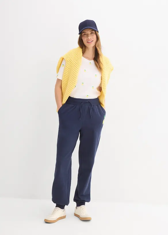 Pantaloni in felpa di puro cotone, bonprix