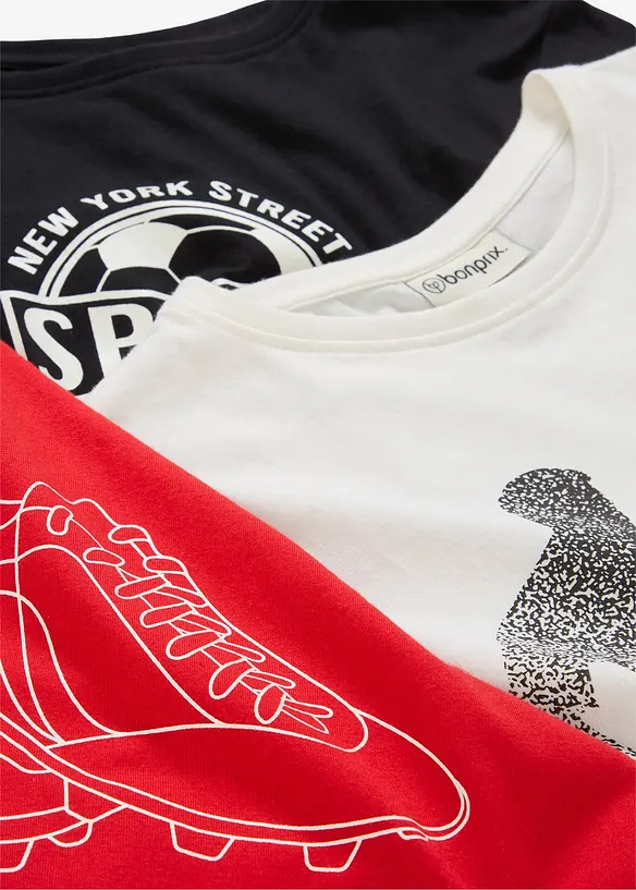 T-shirt in puro cotone biologico (pacco da 3), bonprix