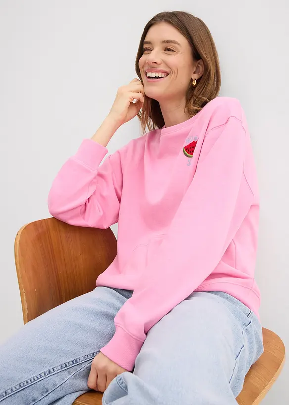 Felpa in puro cotone, bonprix