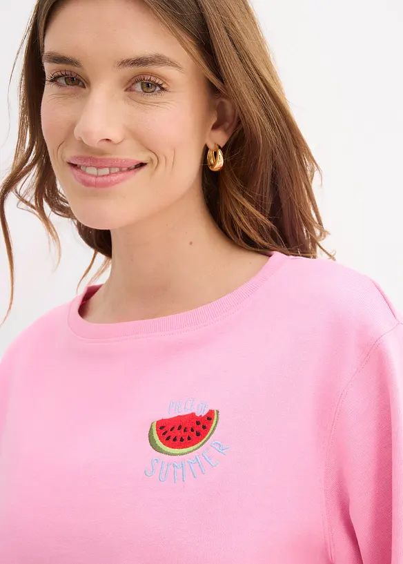 Felpa in puro cotone, bonprix