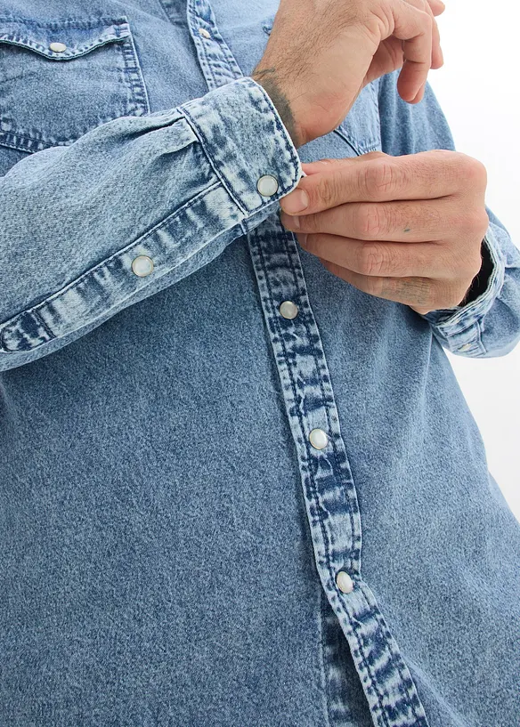 Camicia in jeans di puro cotone biologico, bonprix