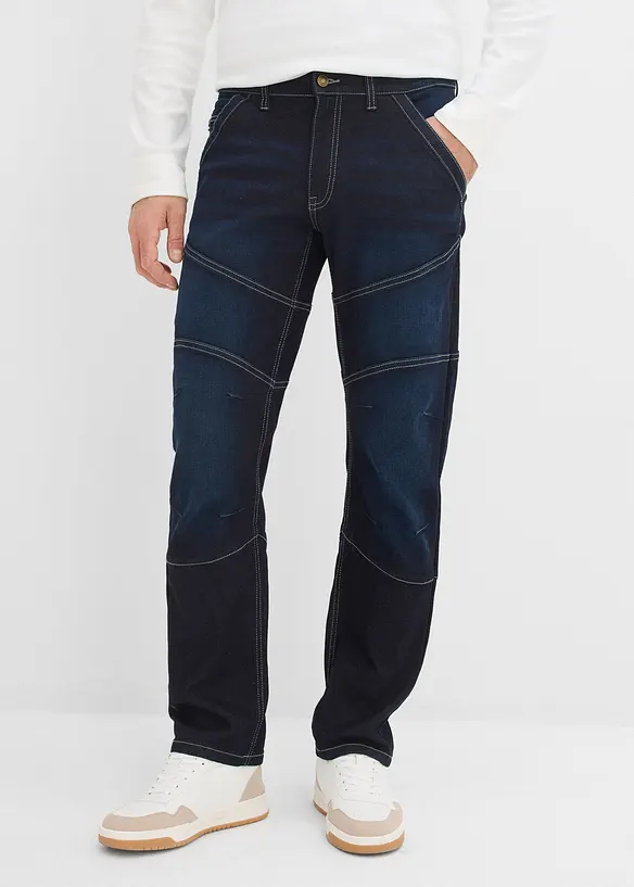 Jeans regular fit con vita elasticizzata, straight, bonprix