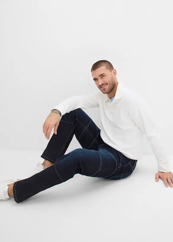 Jeans regular fit con vita elasticizzata, straight, bonprix