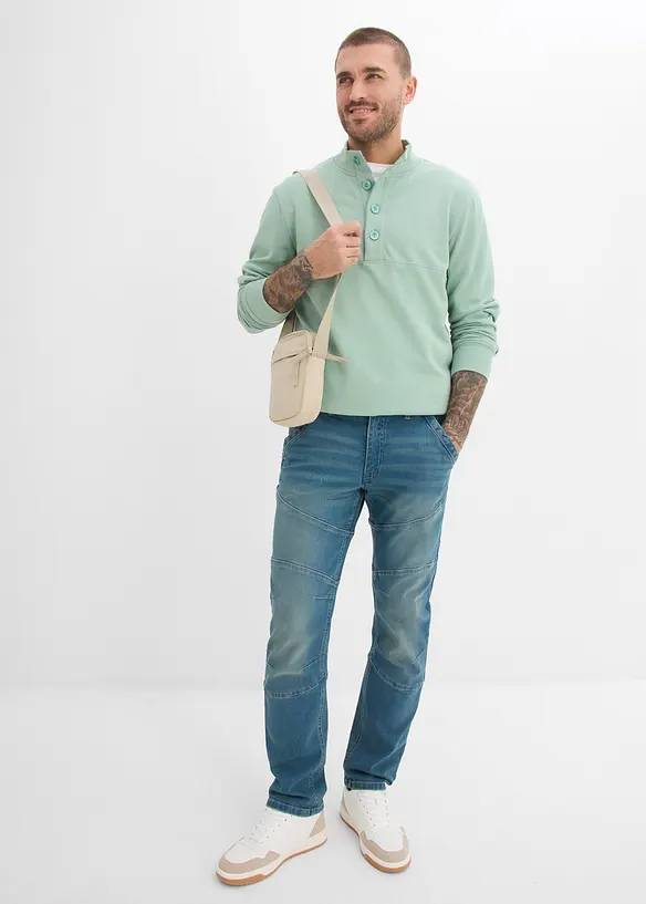 Jeans elasticizzati regular fit con vita comoda, straight, bonprix