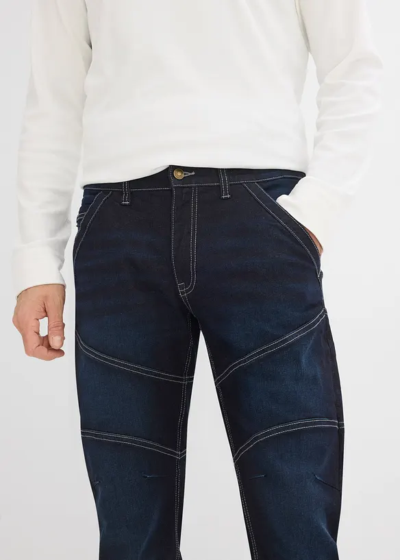 Jeans regular fit con vita elasticizzata, straight, bonprix