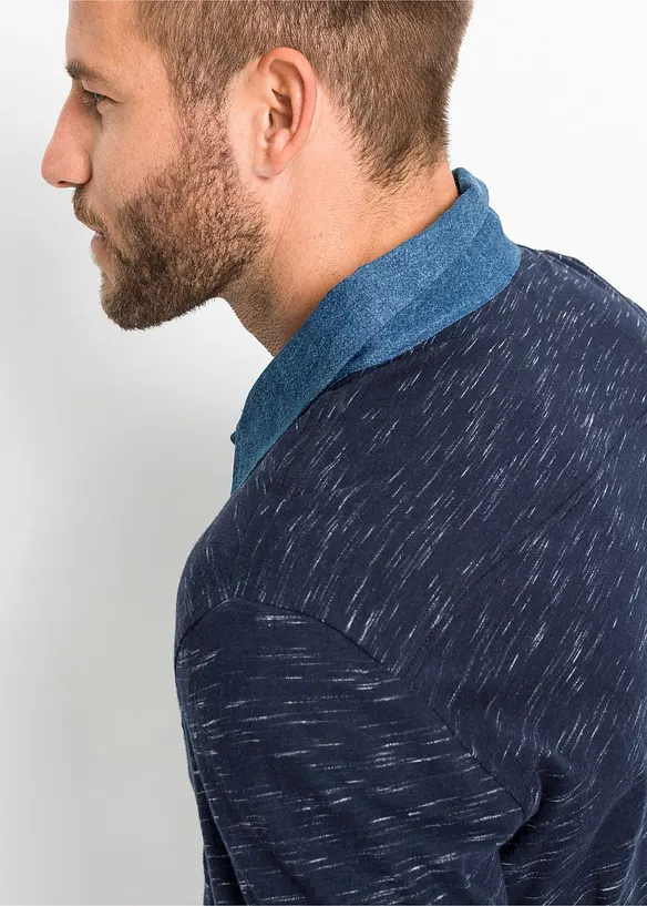 Polo a maniche lunghe in puro cotone, bonprix