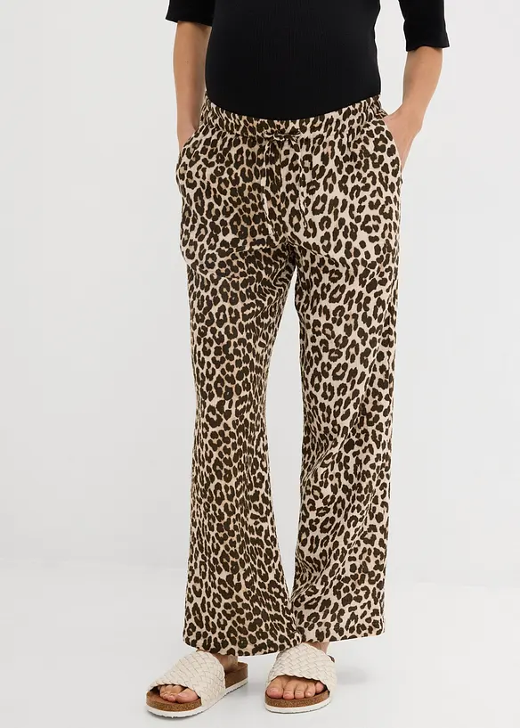 Pantaloni pr&eacute;maman 2 in 1 per la gravidanza e oltre in mussola di puro cotone, bonprix