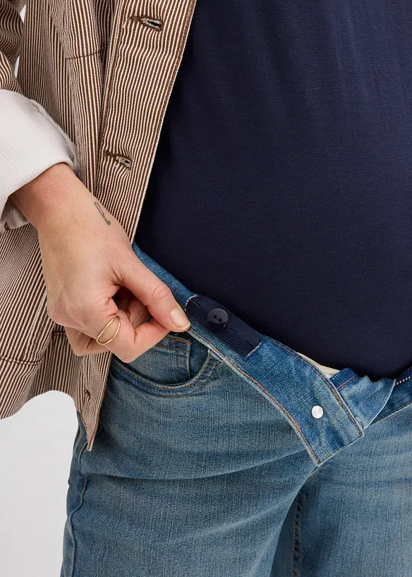 Jeans pr&eacute;maman alla caviglia da indossare anche dopo il parto, bonprix