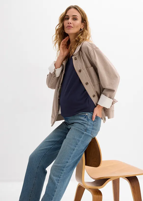 Jeans pr&eacute;maman alla caviglia da indossare anche dopo il parto, bonprix