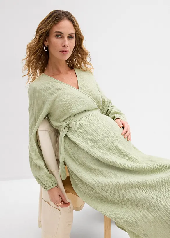 Abito pr&eacute;maman / da allattamento 2 in 1 in mussola di cotone, bonprix