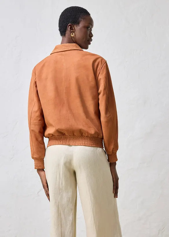 Bomber in pelle scamosciata, bonprix