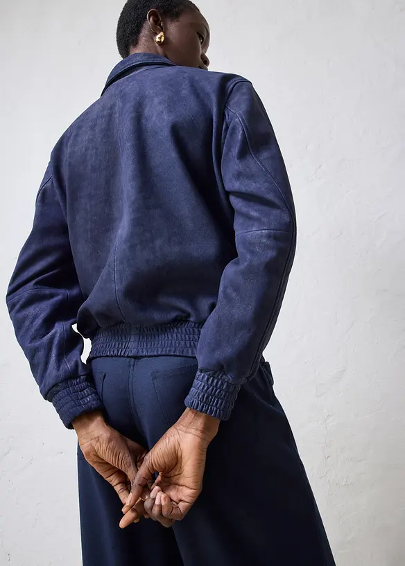 Bomber in pelle scamosciata, bonprix