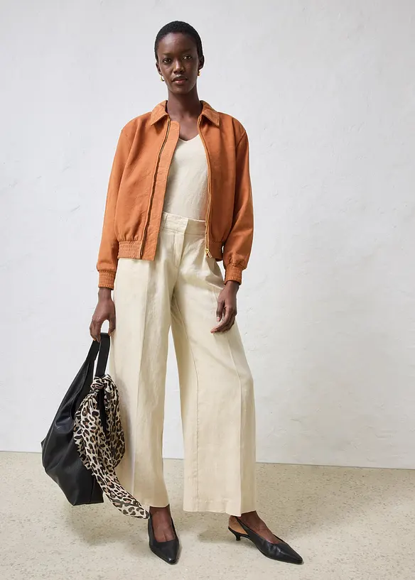 Bomber in pelle scamosciata, bonprix