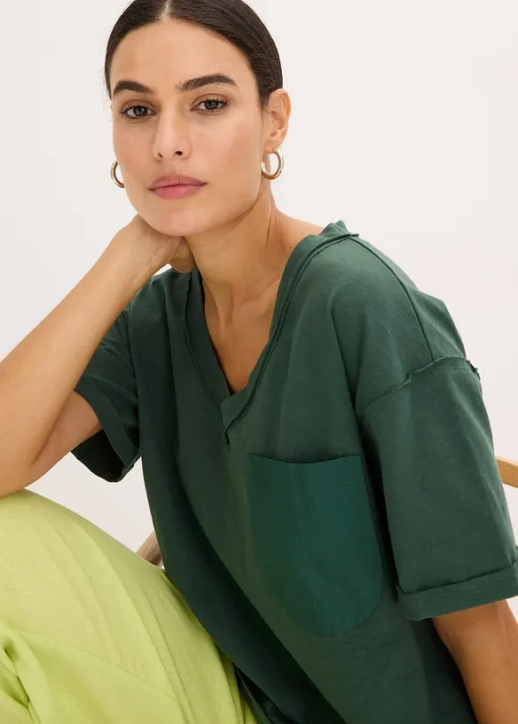 T-shirt oversize in puro cotone, bonprix