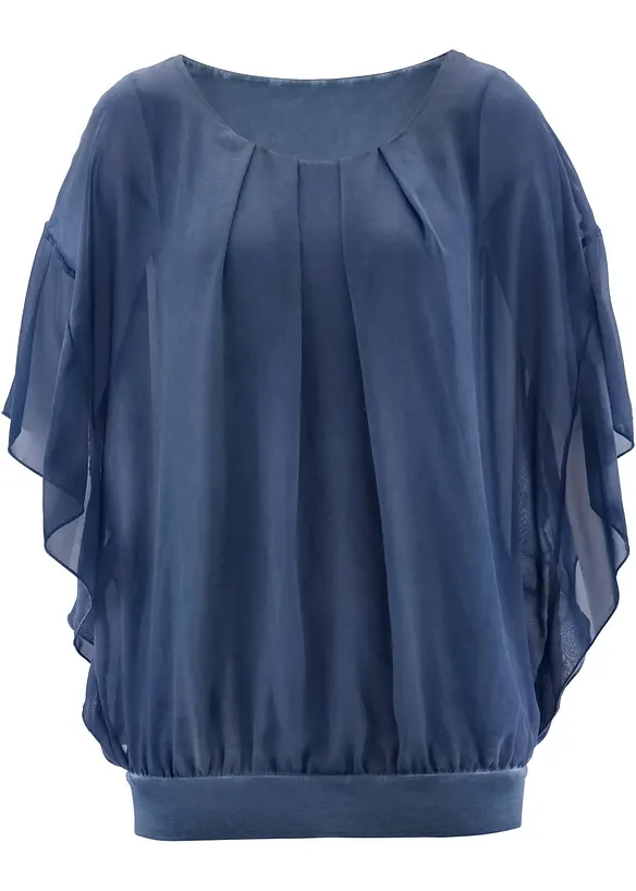 Blusa in chiffon con canotta, bonprix