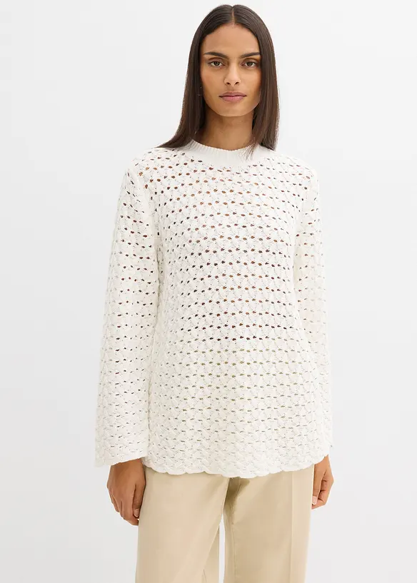 Maglione traforato, bonprix