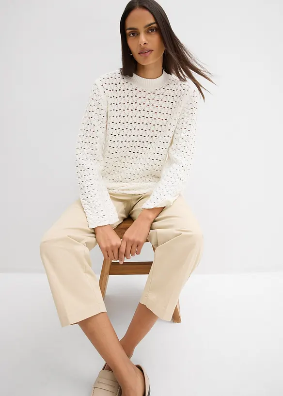 Maglione traforato, bonprix