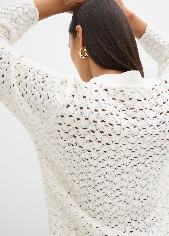 Maglione traforato, bonprix