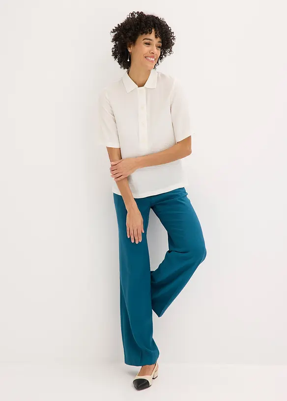 Pantaloni larghi leggeri con viscosa, bonprix