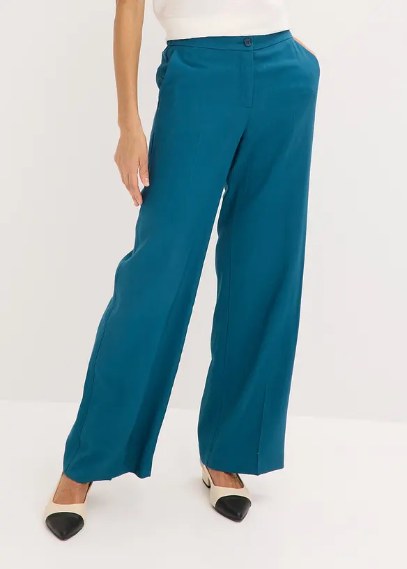 Pantaloni larghi leggeri con viscosa, bonprix