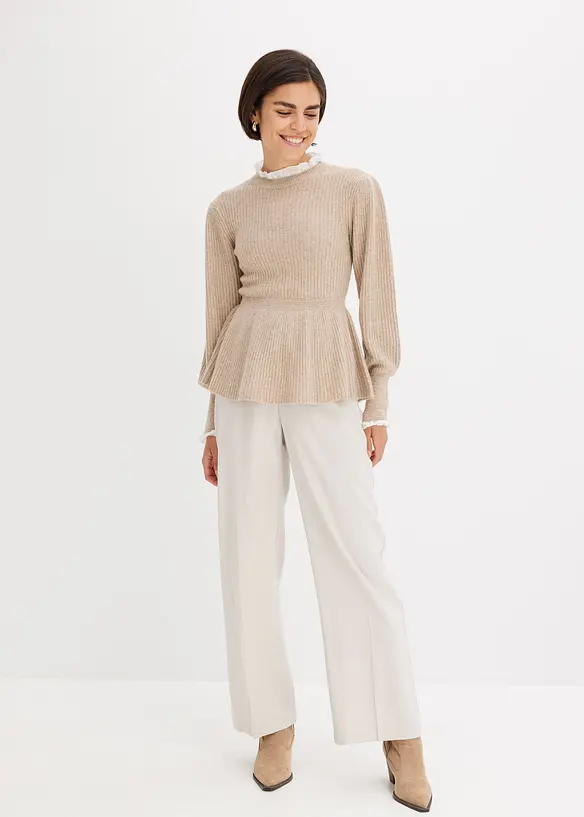 Pantaloni larghi leggeri con viscosa, bonprix