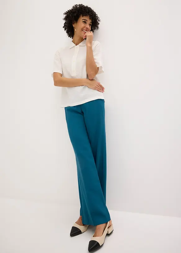 Pantaloni larghi leggeri con viscosa, bonprix