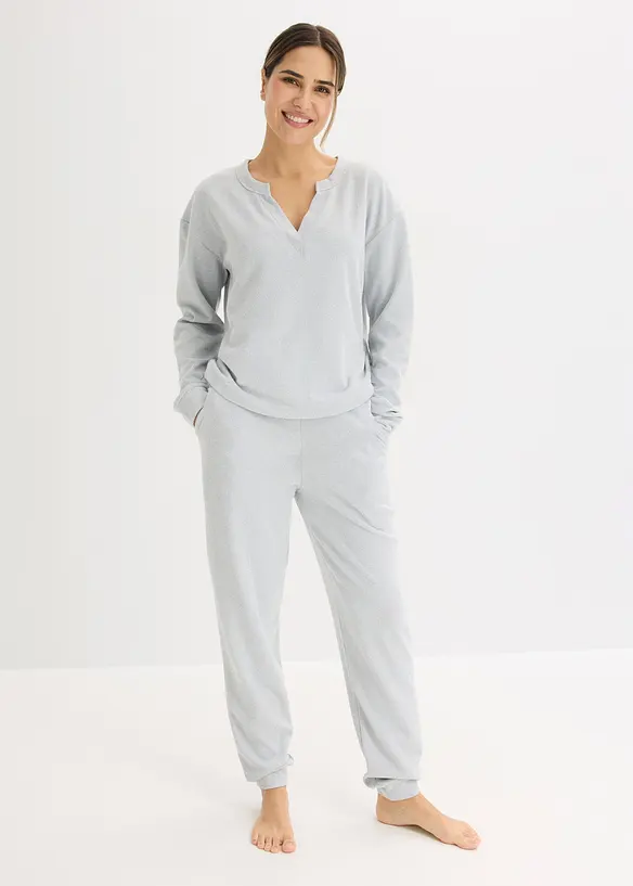 Tuta da casa in morbido jersey waffle, bonprix