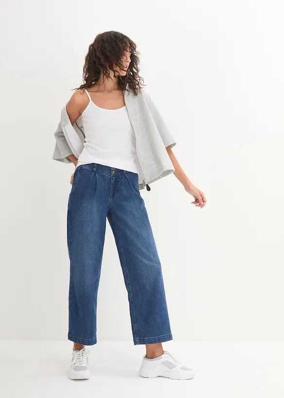 Top con spalline sottili in puro cotone (pacco da 3), bonprix