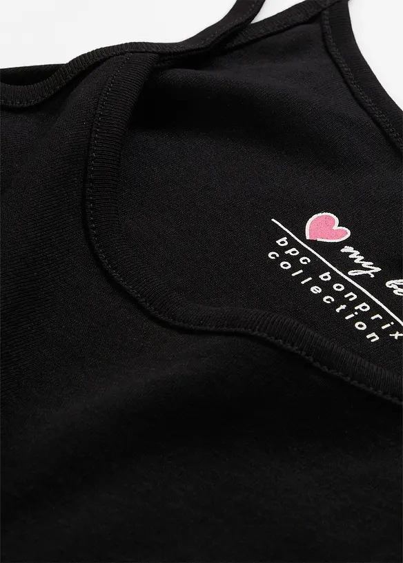 Top con spalline sottili in puro cotone (pacco da 3), bonprix