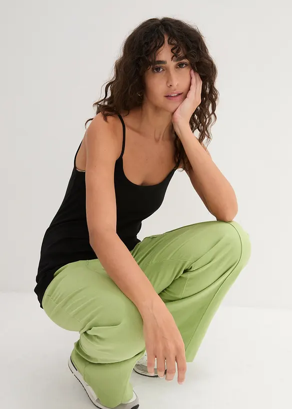 Top con spalline sottili in puro cotone (pacco da 3), bonprix