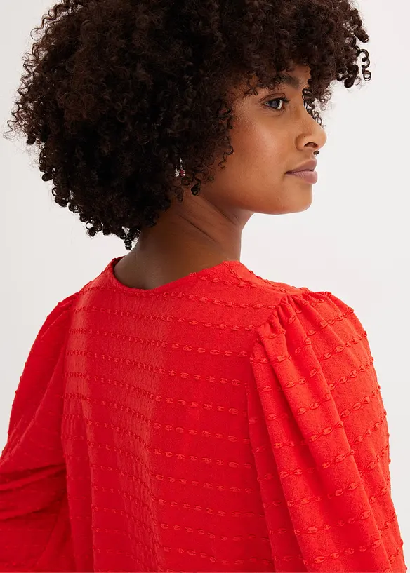 Maglia stile tunica in tessuto operato, bonprix