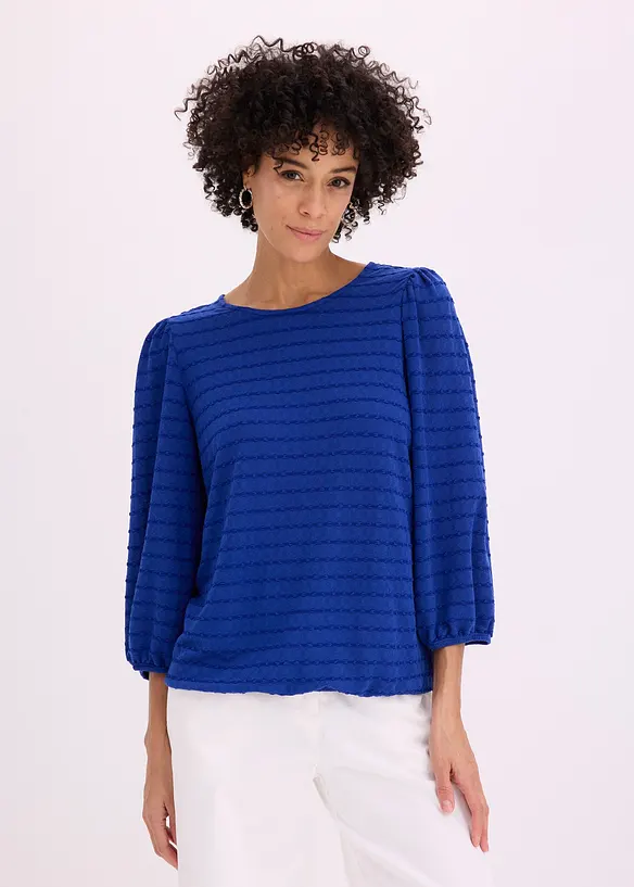 Maglia stile tunica in tessuto operato, bonprix