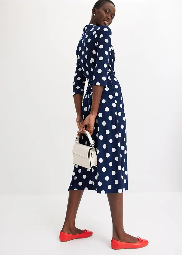 Abito chemisier con cintura da annodare, bonprix