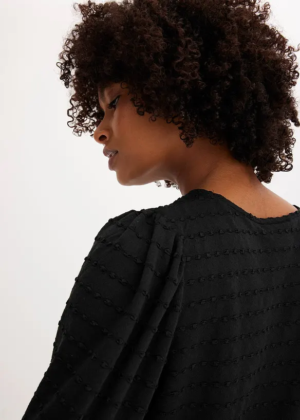 Maglia stile tunica in tessuto operato, bonprix