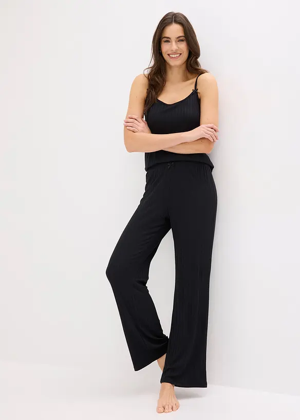 Pigiama in morbido jersey pointelle, bonprix