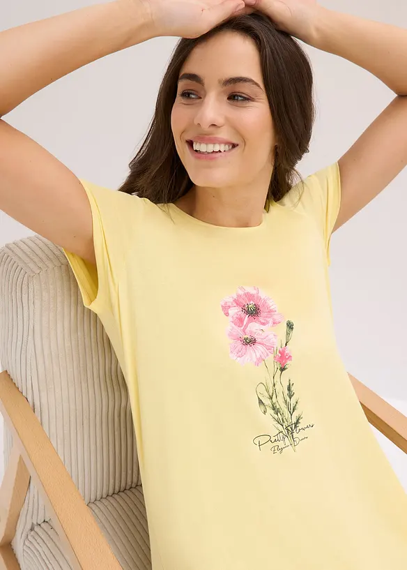 Camicia da notte corta in puro cotone (pacco da 2), bonprix