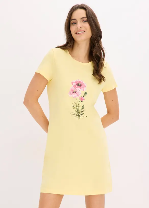 Camicia da notte corta in puro cotone (pacco da 2), bonprix