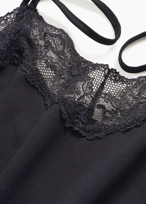 Camicia da notte corta con spalline sottili, bonprix