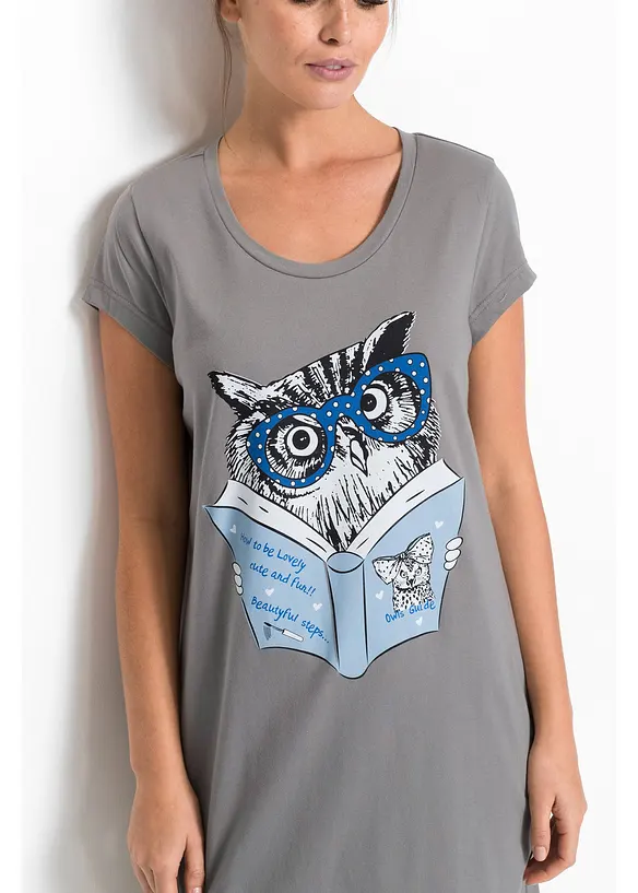 Camicia da notte corta in puro cotone biologico, bonprix