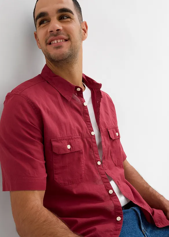 Camicia a maniche corte in puro cotone, bonprix