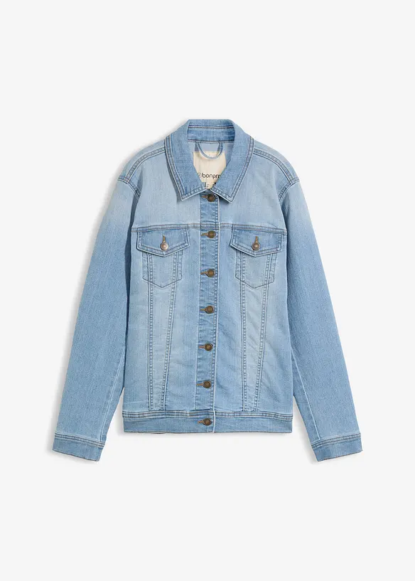 Giacca di jeans elasticizzata basic, bonprix