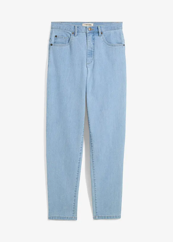 Mom jeans elasticizzati, a vita alta, bonprix