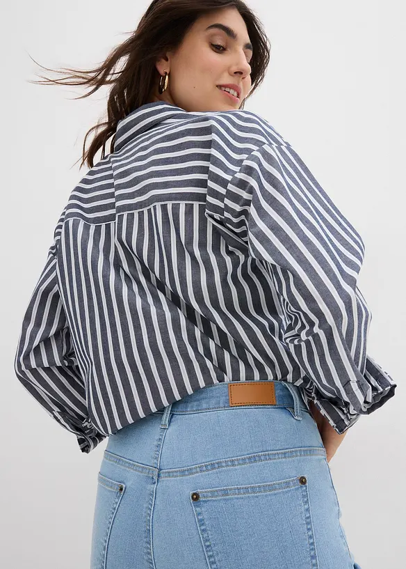Mom jeans elasticizzati, a vita alta, bonprix